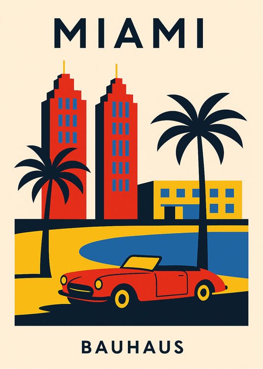 Cuadro Miami Poster Bauhaus