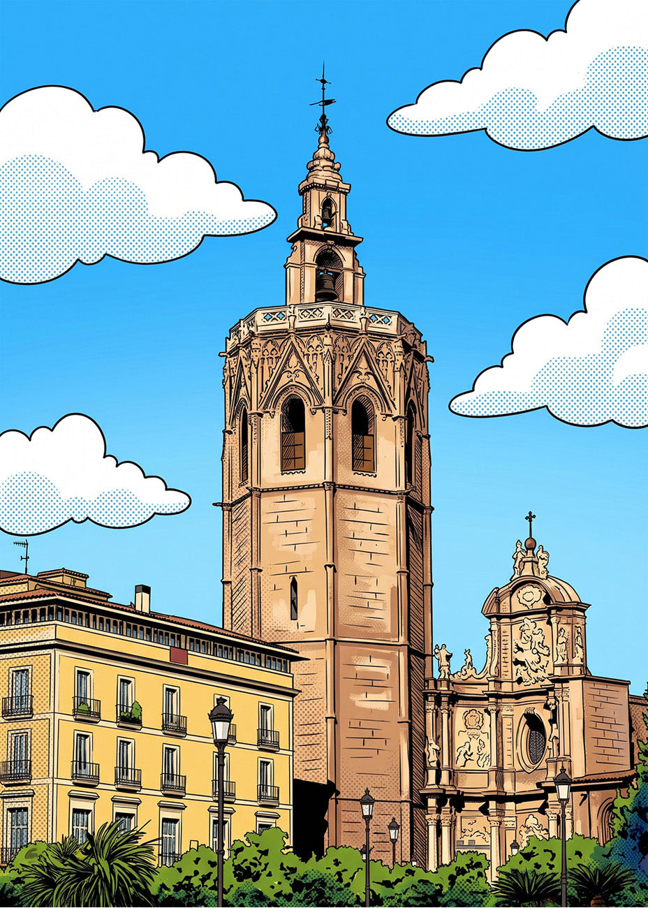 Cuadro Micalet de Valencia - Cómic