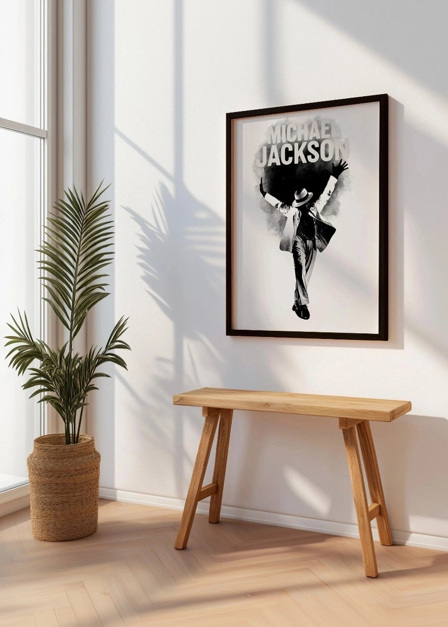 Cuadro Michael Jackson en blanco y negro