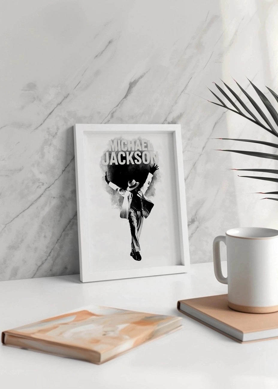 Cuadro Michael Jackson en blanco y negro