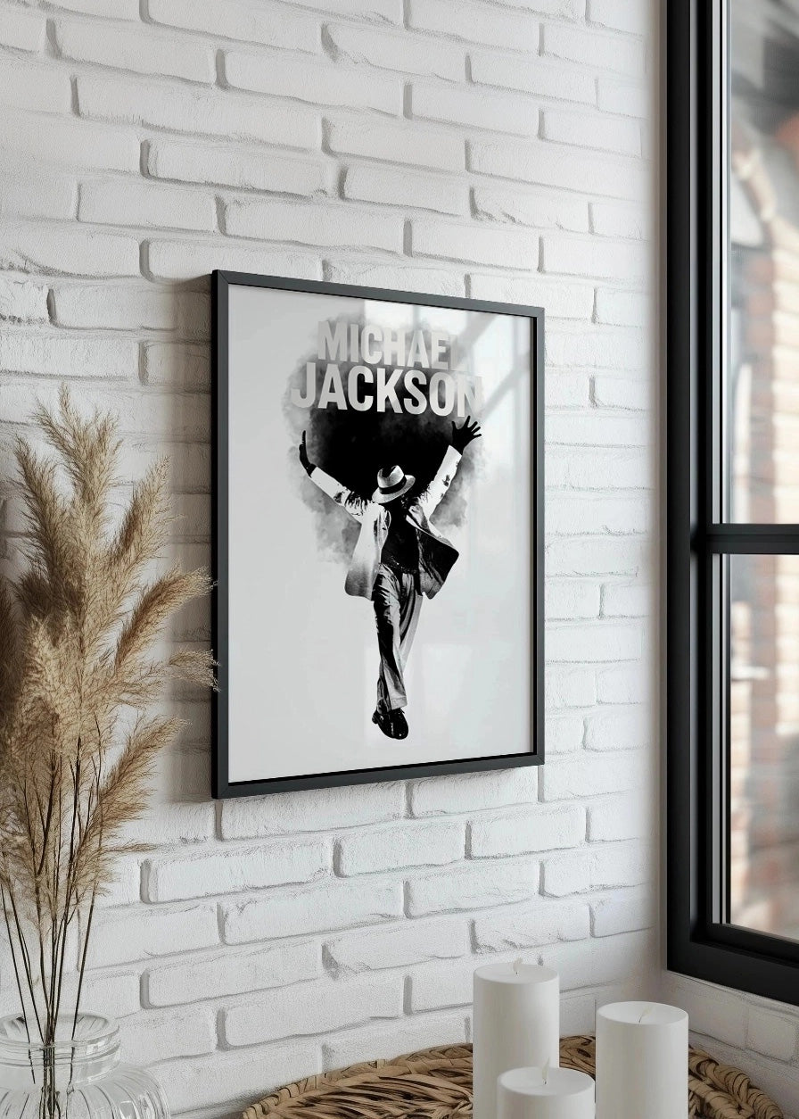 Cuadro Michael Jackson en blanco y negro