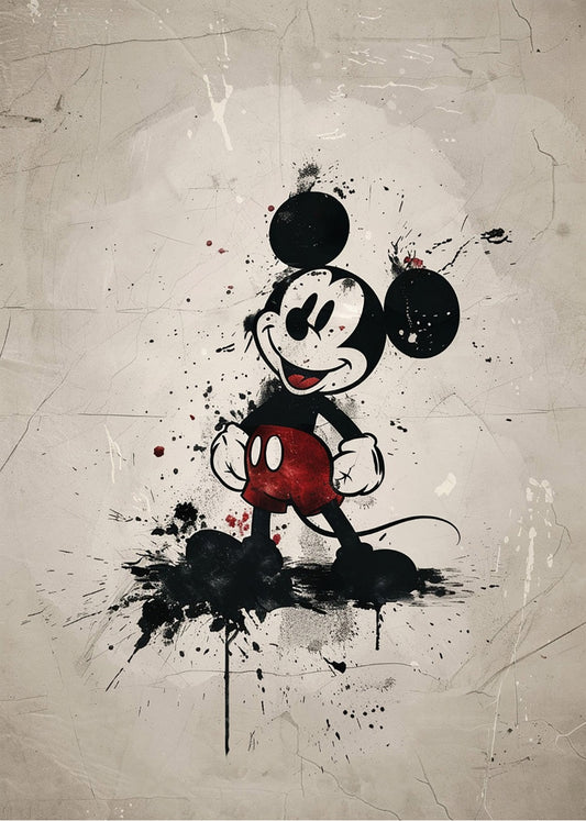 Cuadro ​Mickey Mouse estilo acuarela