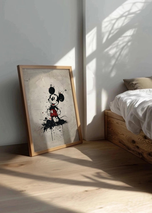 Cuadro ​Mickey Mouse estilo acuarela