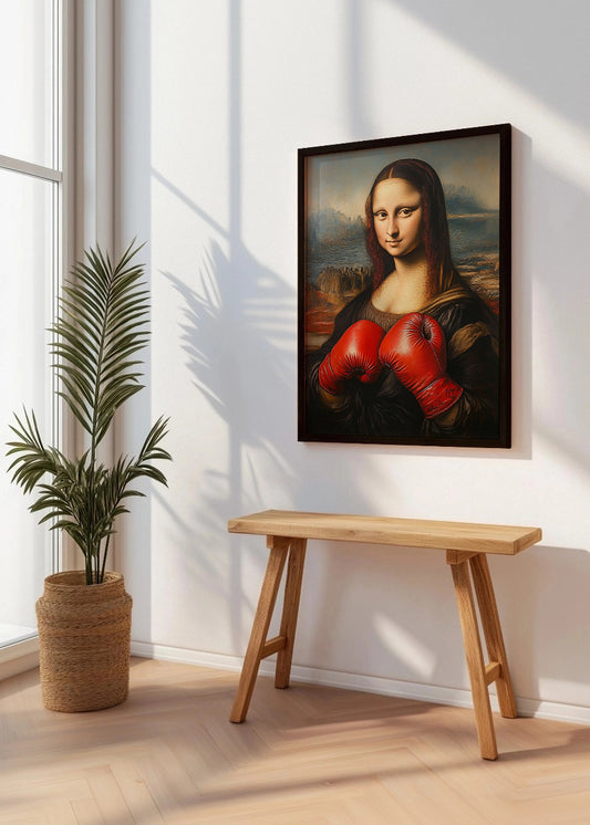 Cuadro ​Mona Lisa con guantes de boxeo