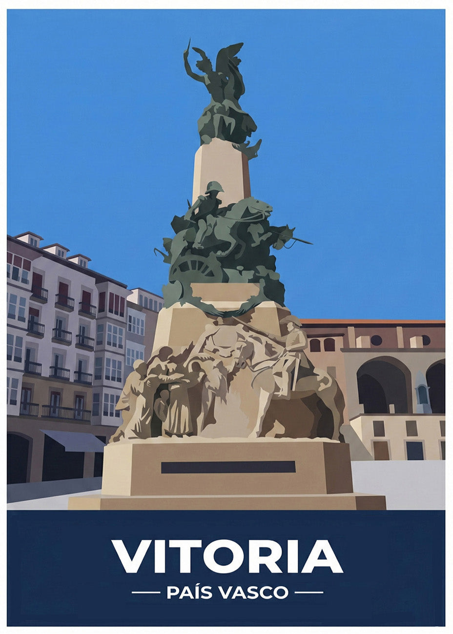 Cuadro Monumento Plaza de la Virgen Blanca Vitoria - Flat