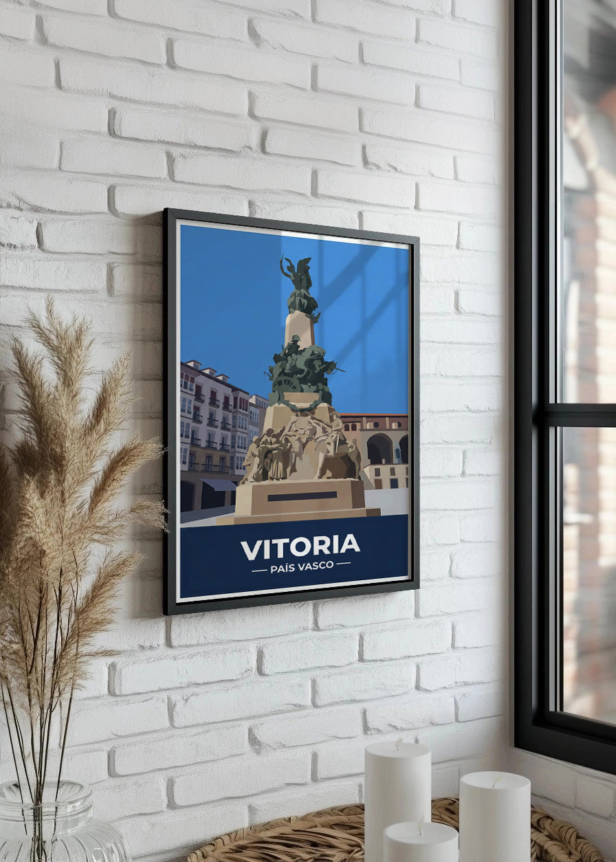 Cuadro Monumento Plaza de la Virgen Blanca Vitoria - Flat