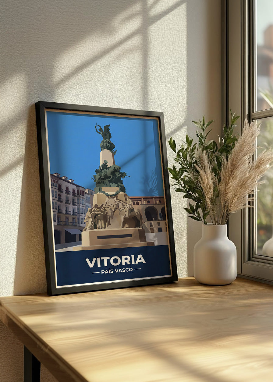 Cuadro Monumento Plaza de la Virgen Blanca Vitoria - Flat