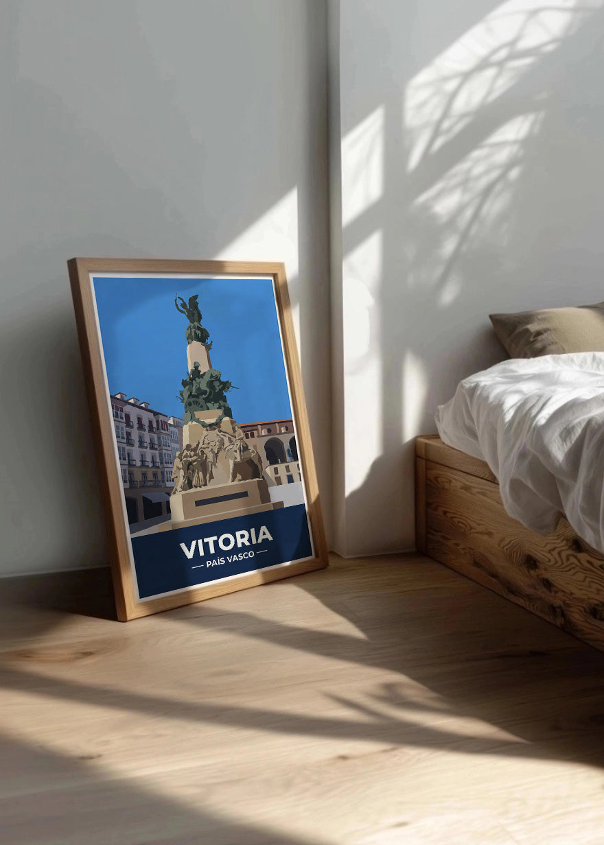 Cuadro Monumento Plaza de la Virgen Blanca Vitoria - Flat