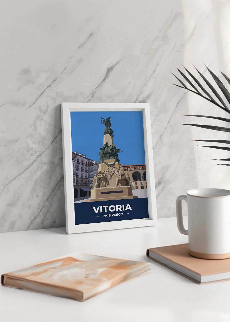 Cuadro Monumento Plaza de la Virgen Blanca Vitoria - Flat