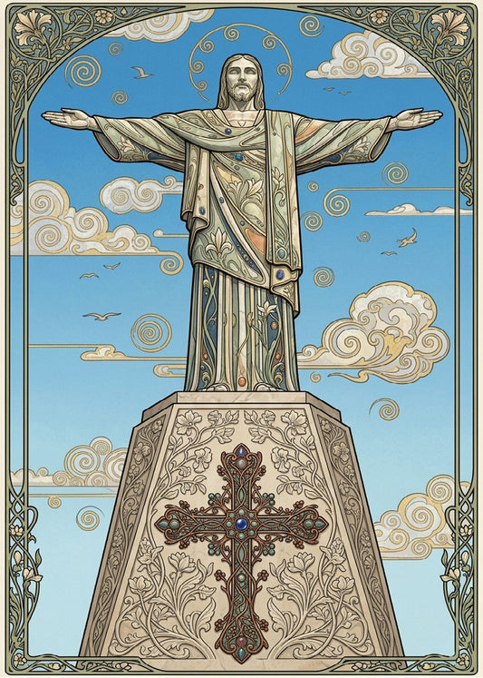 Cuadro Monumento al Sagrado Corazón de Jesús - Art Nouveau