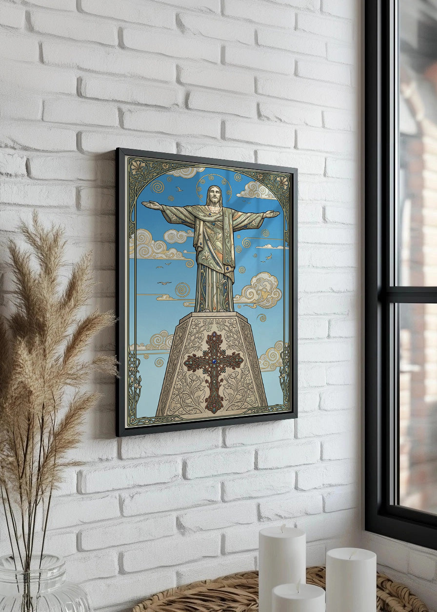 Cuadro Monumento al Sagrado Corazón de Jesús - Art Nouveau