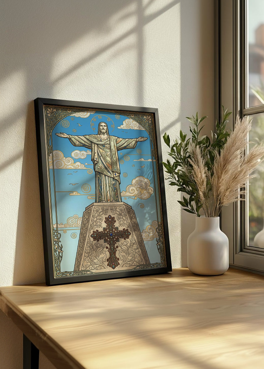 Cuadro Monumento al Sagrado Corazón de Jesús - Art Nouveau