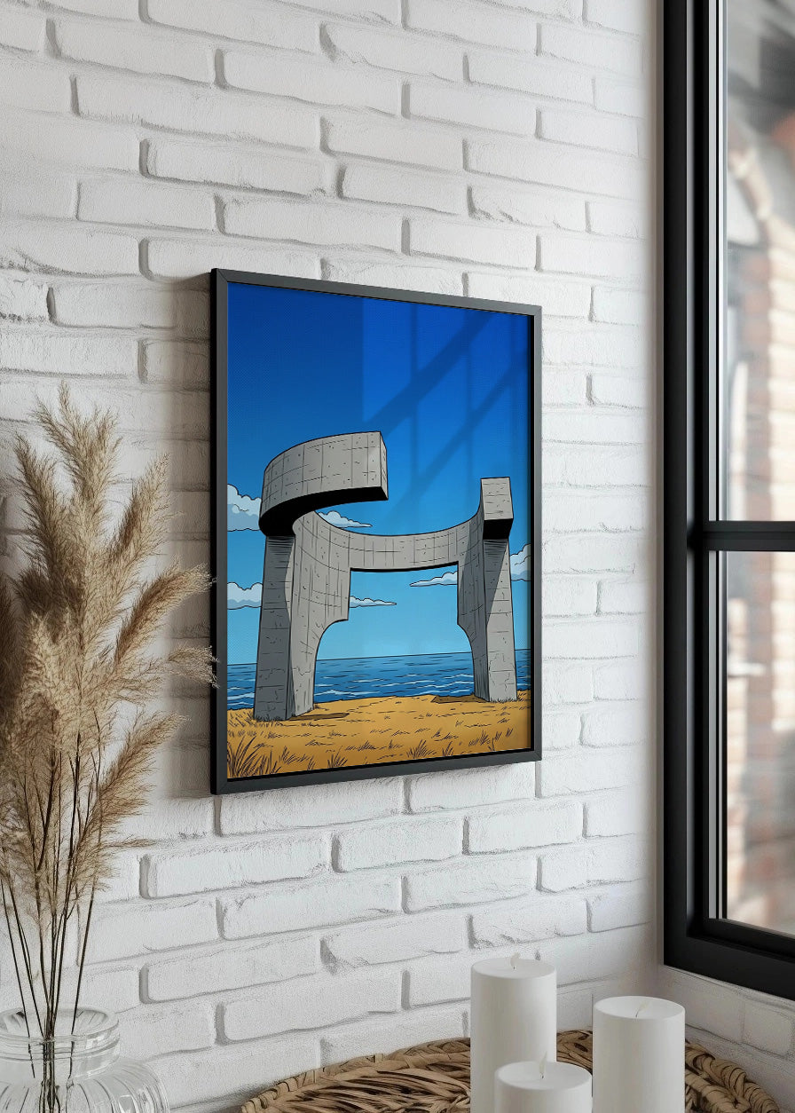 Cuadro Monumento de Chillida en Gijón - Cómic