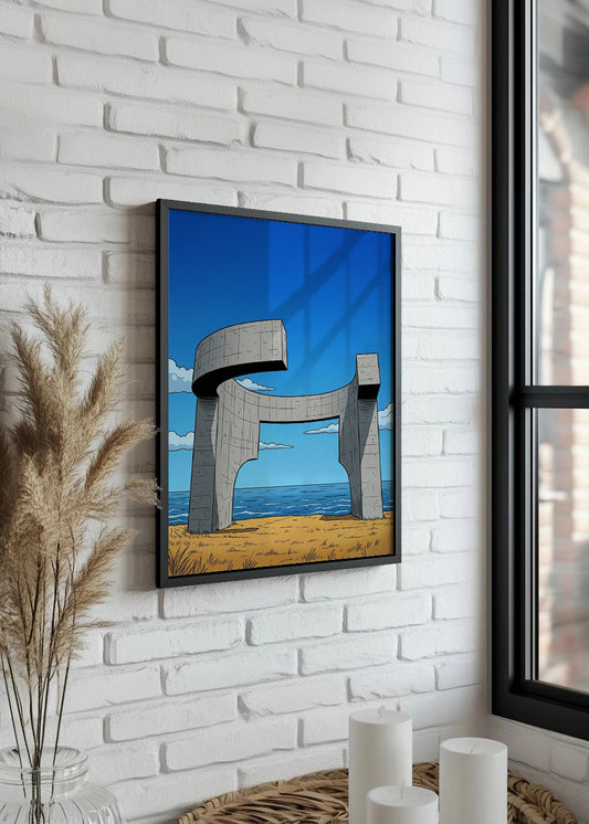 Cuadro Monumento de Chillida en Gijón - Cómic