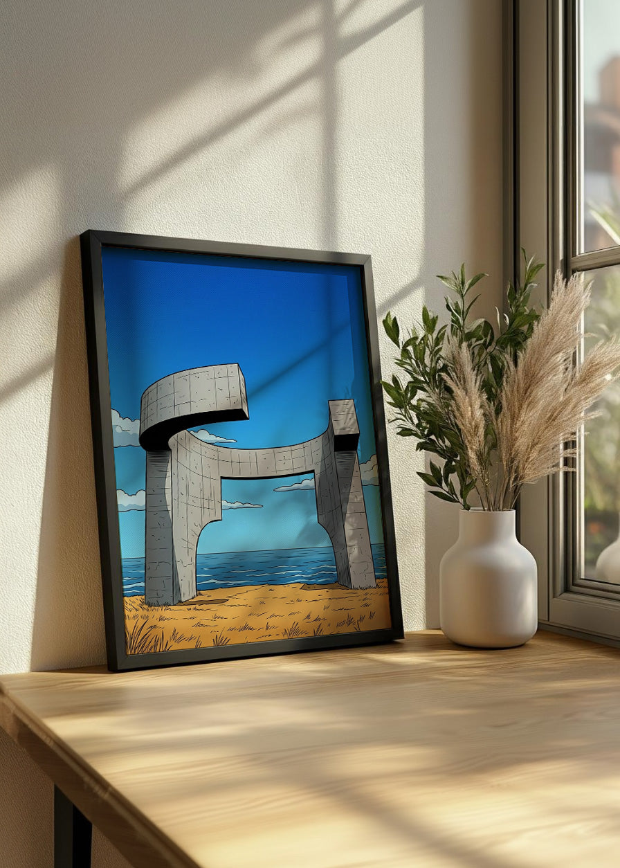 Cuadro Monumento de Chillida en Gijón - Cómic