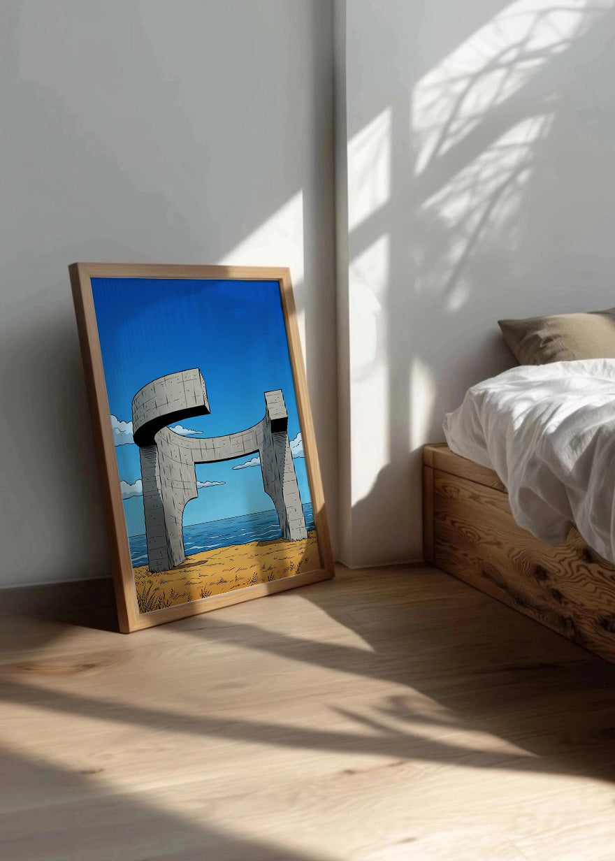 Cuadro Monumento de Chillida en Gijón - Cómic