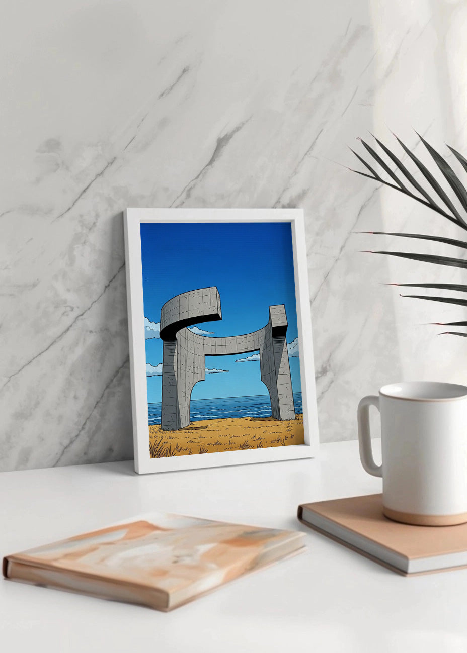 Cuadro Monumento de Chillida en Gijón - Cómic