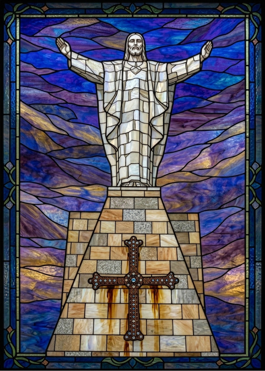 Cuadro Monumento de Cristo de Oviedo - Vidriera