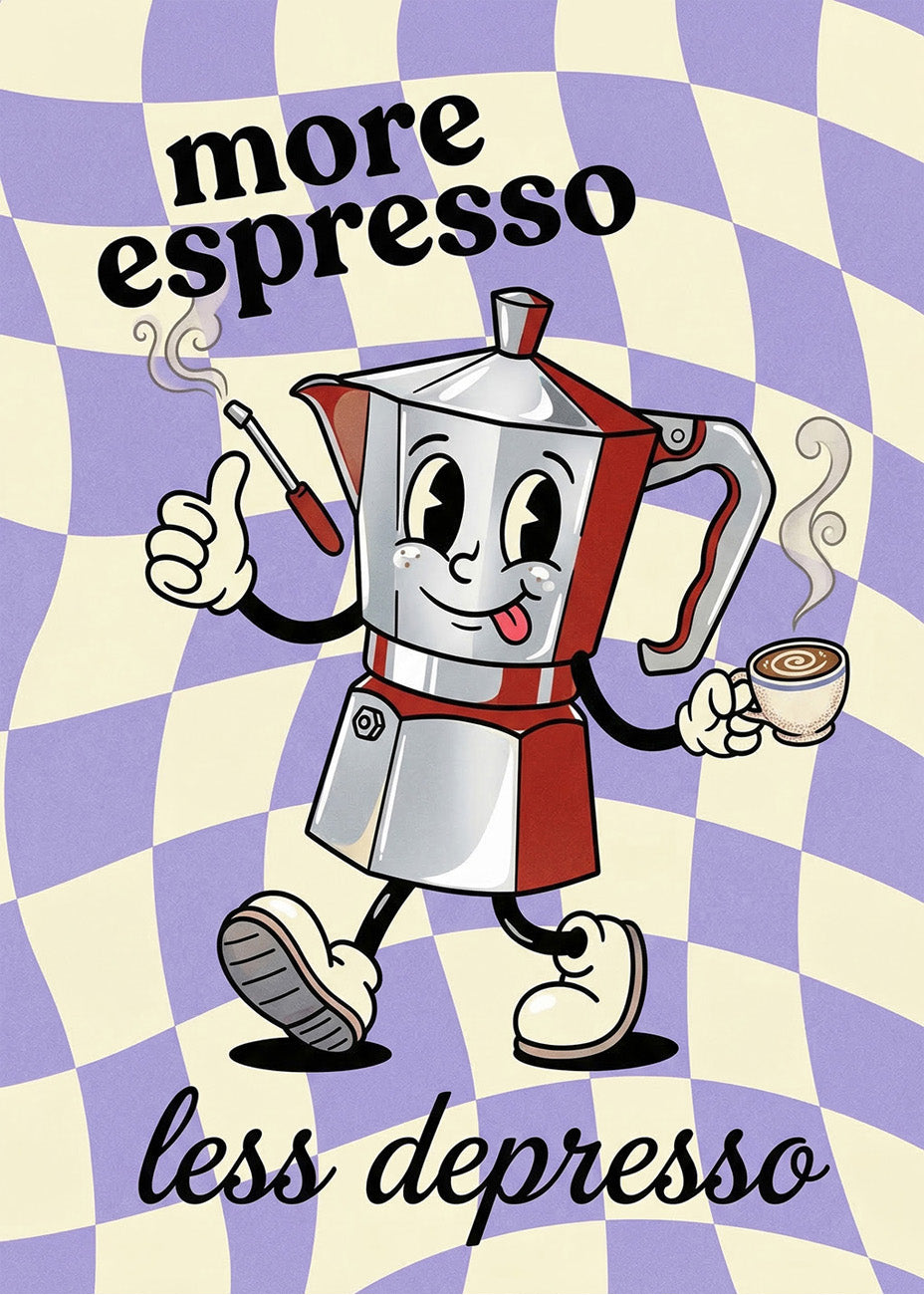 Cuadro More espresso less depresso - Cafetera