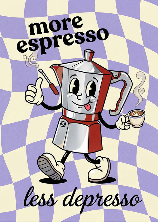 Cuadro More espresso less depresso - Cafetera