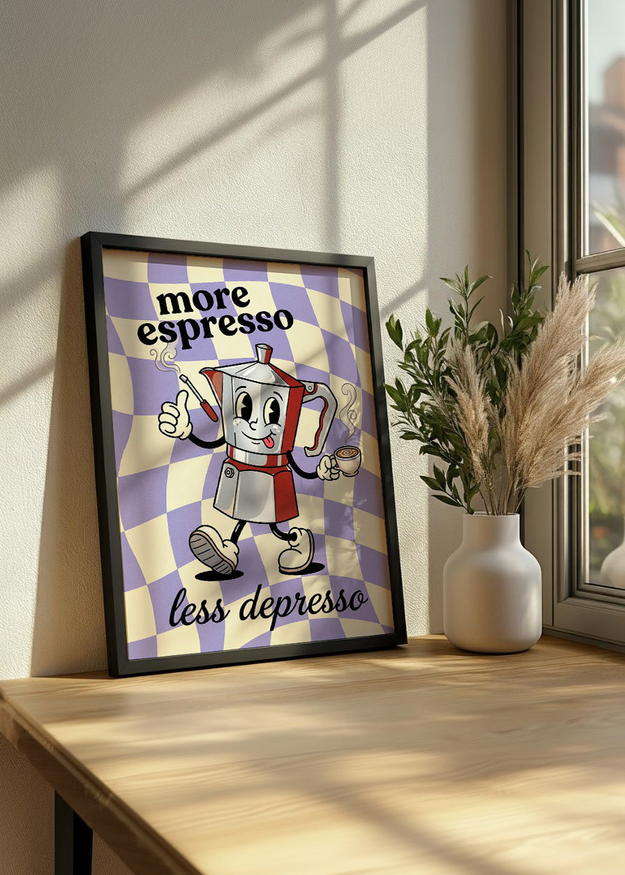 Cuadro More espresso less depresso - Cafetera