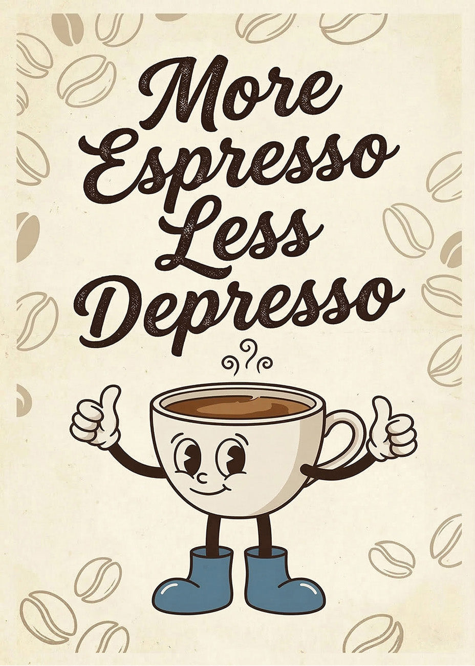 Cuadro More espresso less depresso - Taza