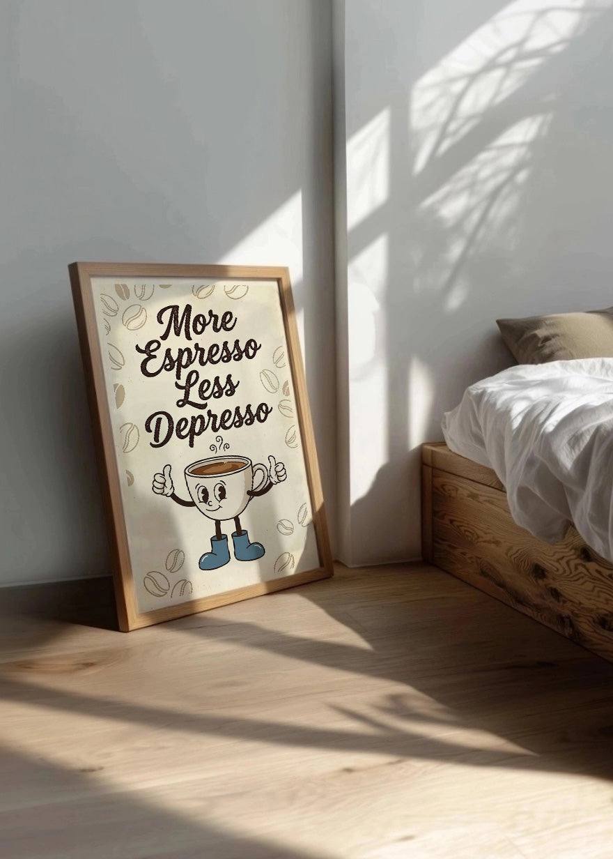 Cuadro More espresso less depresso - Taza