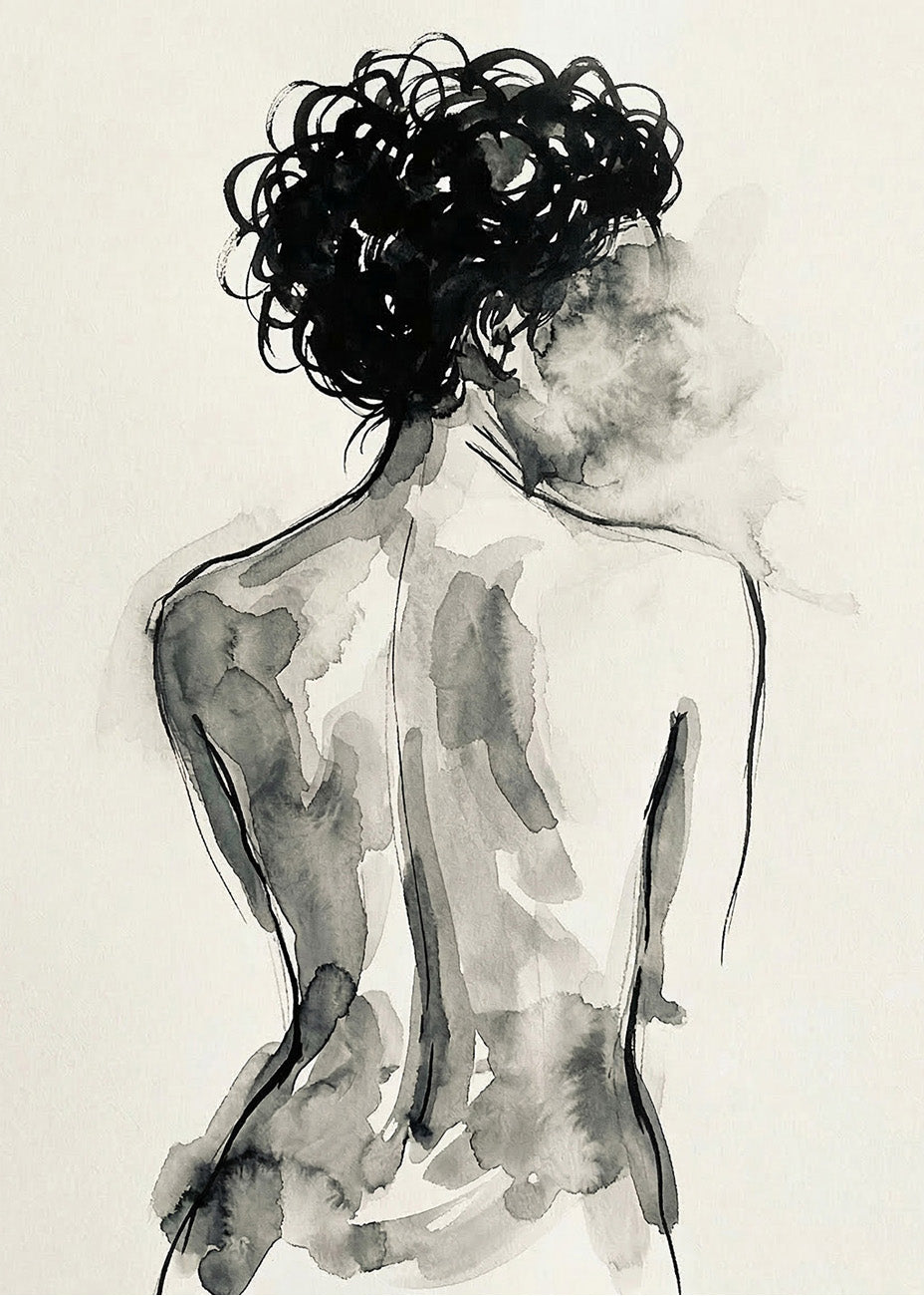 Cuadro Mujer de espaldas sin rostro