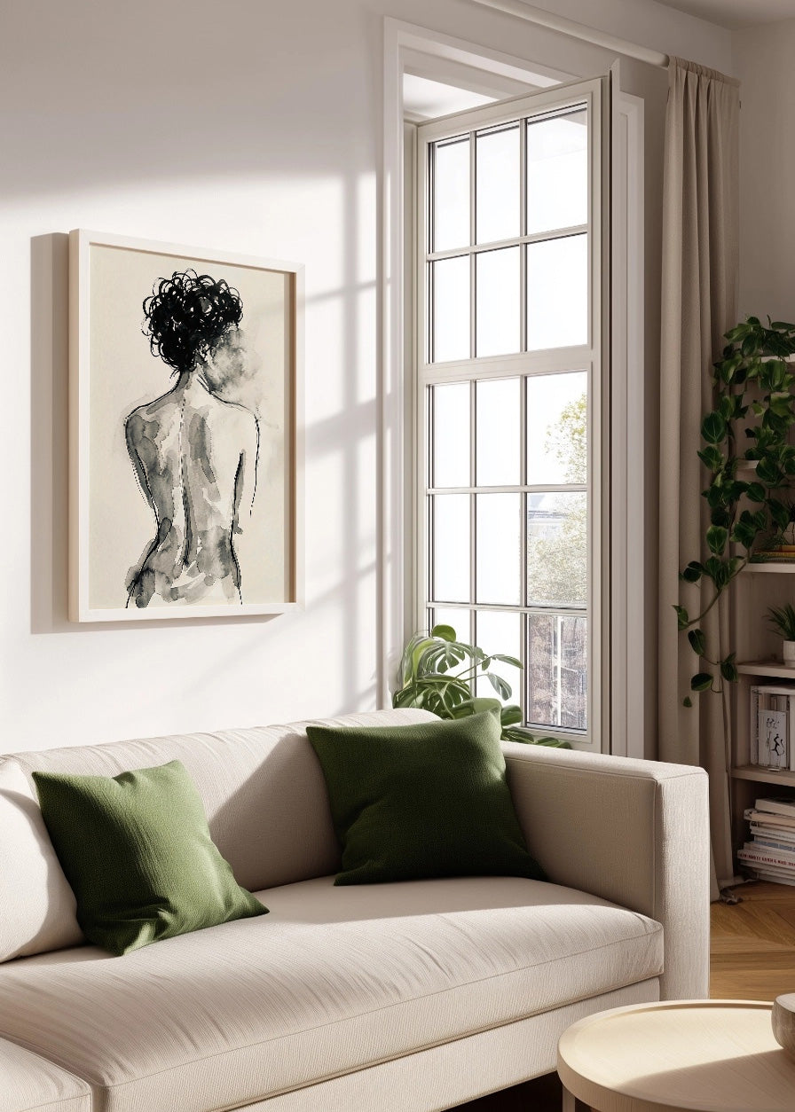 Cuadro Mujer de espaldas sin rostro