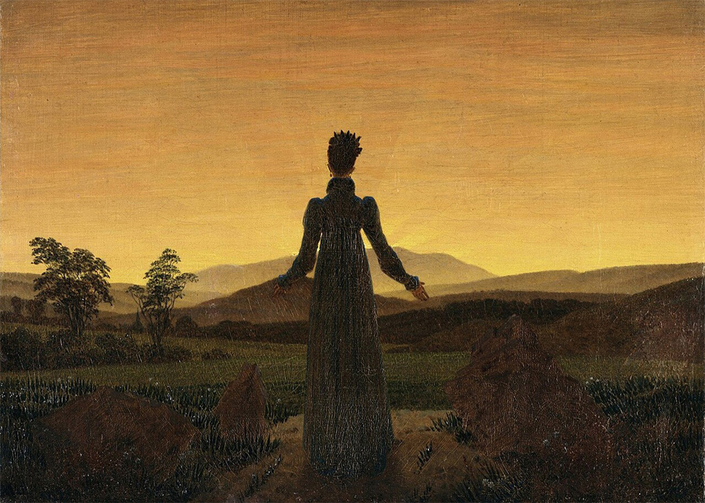 Cuadro ​Mujer ante el sol poniente (Friedrich)