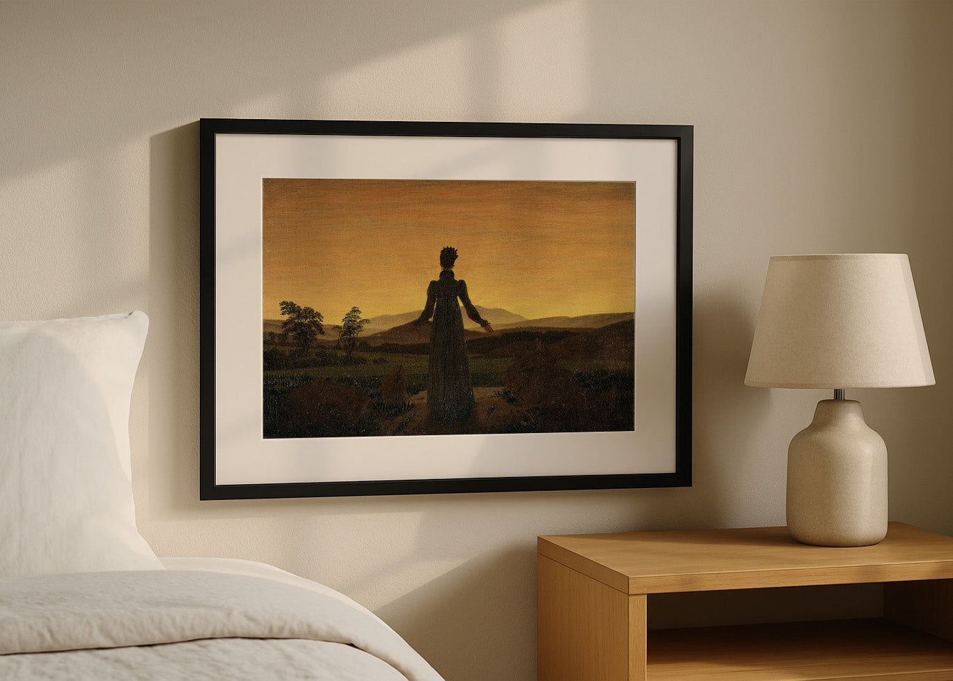 Cuadro ​Mujer ante el sol poniente (Friedrich)