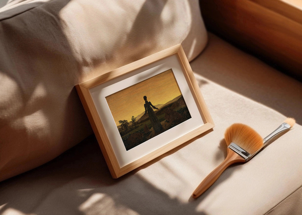 Cuadro ​Mujer ante el sol poniente (Friedrich)
