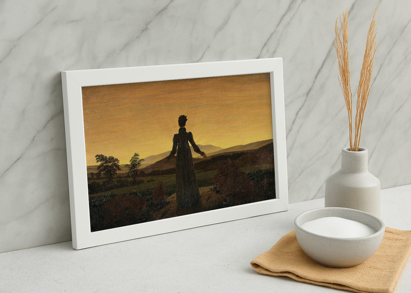 Cuadro ​Mujer ante el sol poniente (Friedrich)