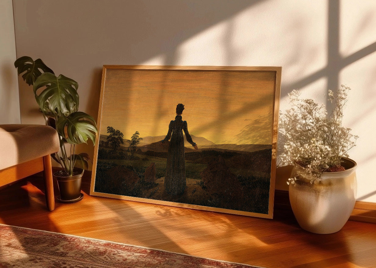 Cuadro ​Mujer ante el sol poniente (Friedrich)