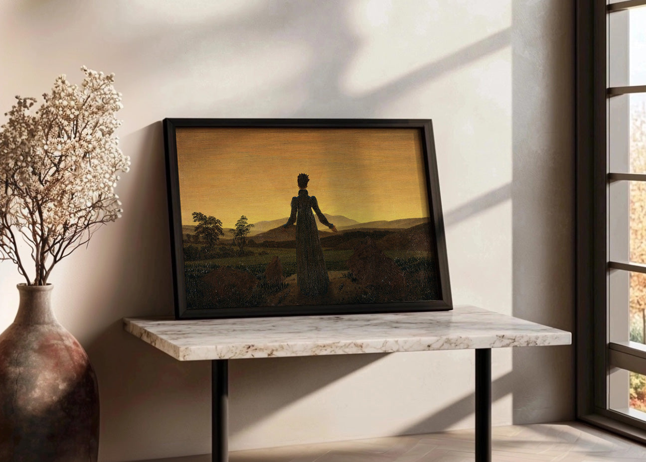 Cuadro ​Mujer ante el sol poniente (Friedrich)