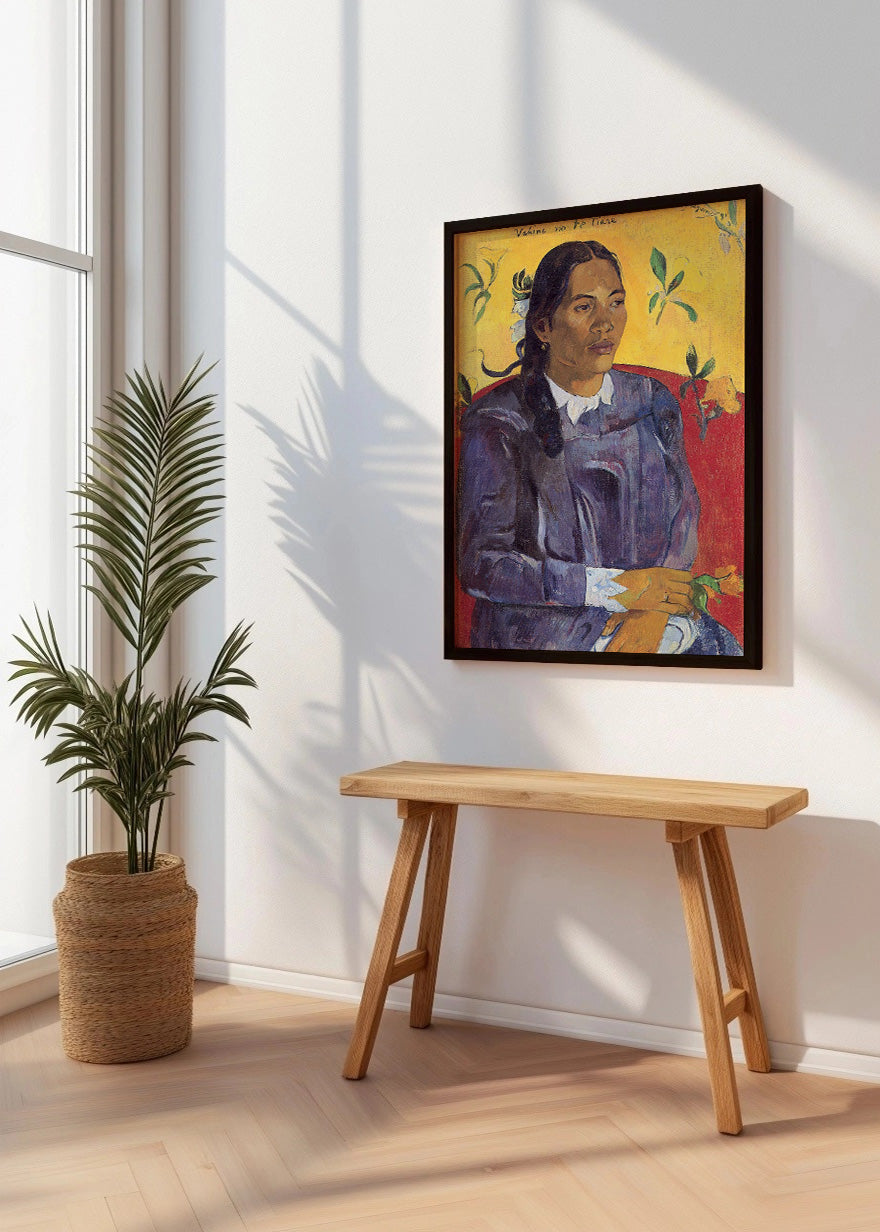 Cuadro ​Mujer con una flor (Gauguin)
