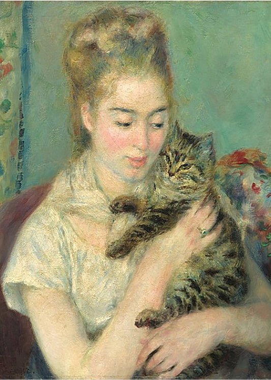 Cuadro ​Mujer con un gato (Renoir)