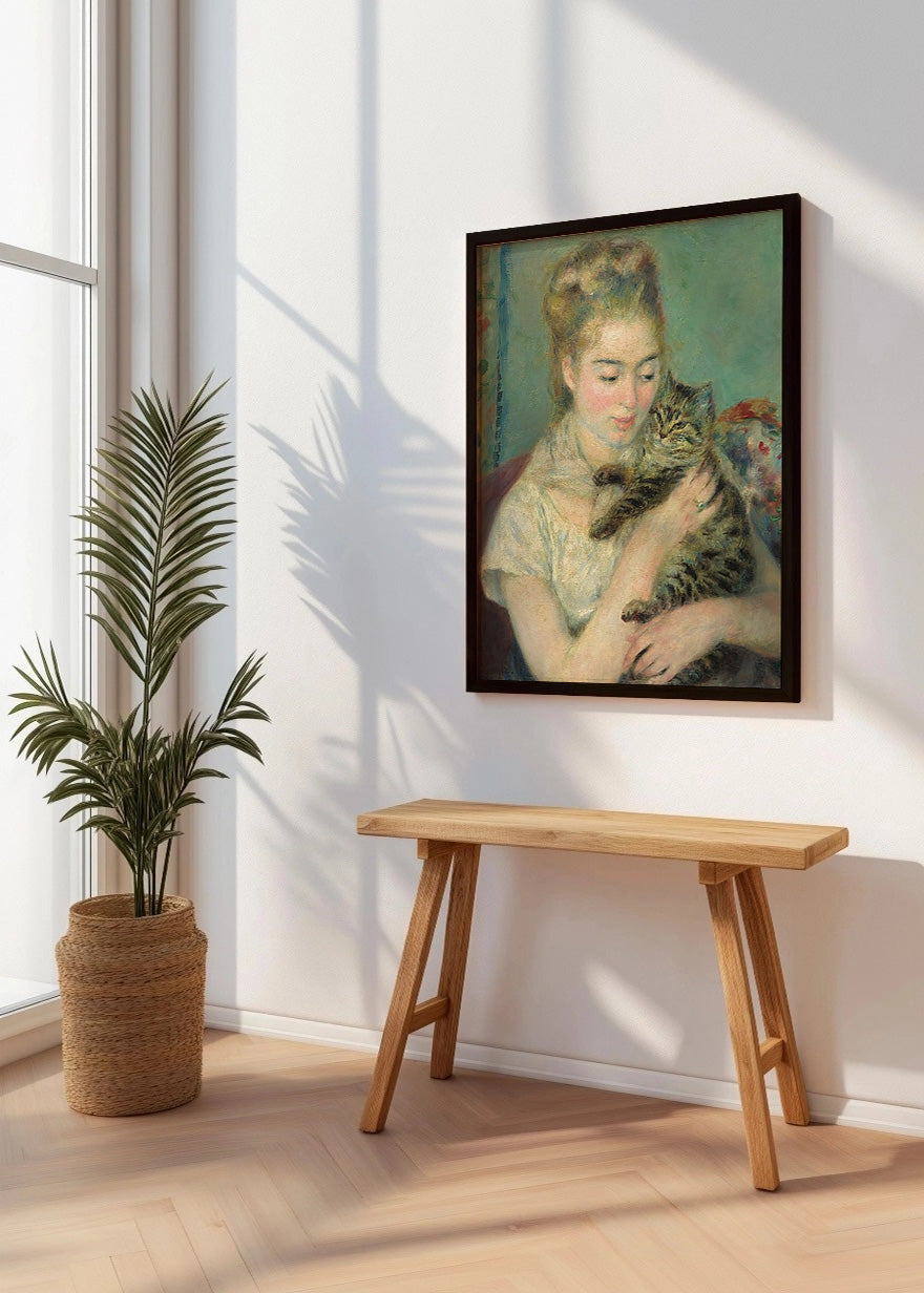 Cuadro ​Mujer con un gato (Renoir)