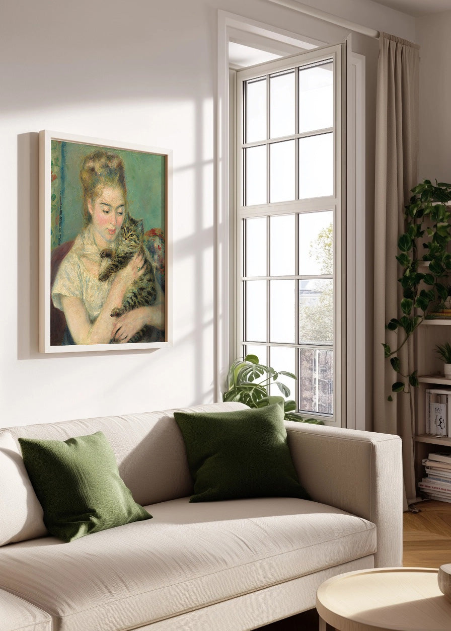 Cuadro ​Mujer con un gato (Renoir)