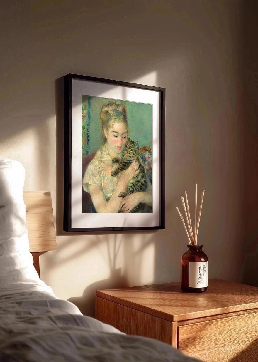 Cuadro ​Mujer con un gato (Renoir)