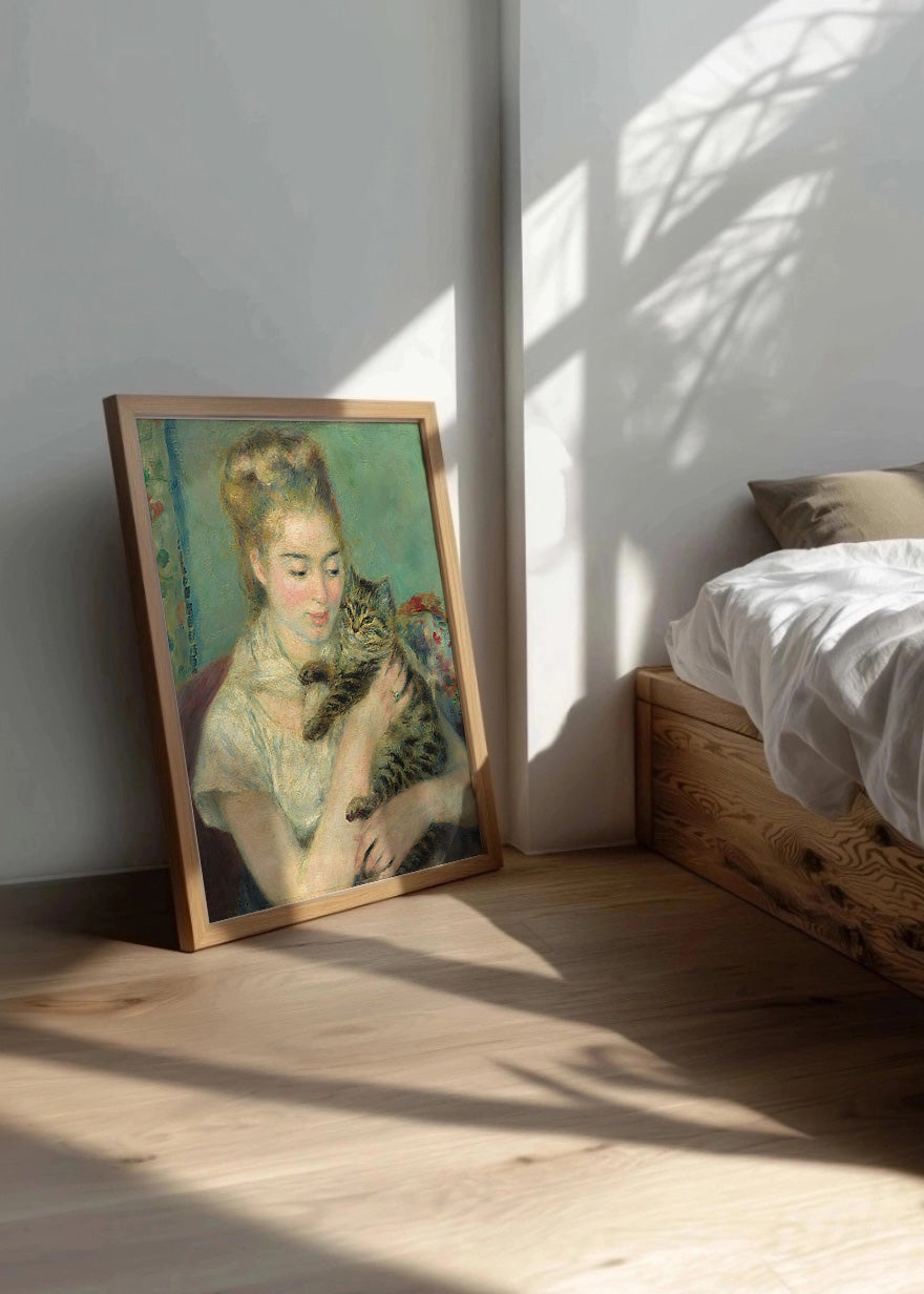 Cuadro ​Mujer con un gato (Renoir)