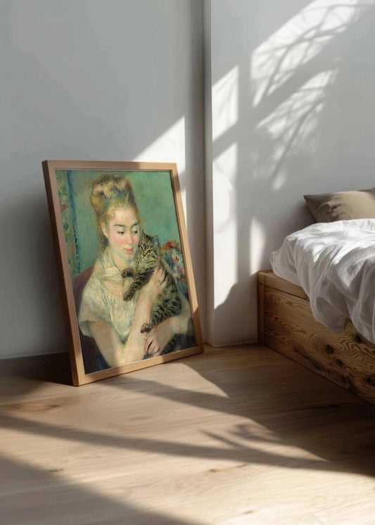 Cuadro ​Mujer con un gato (Renoir)