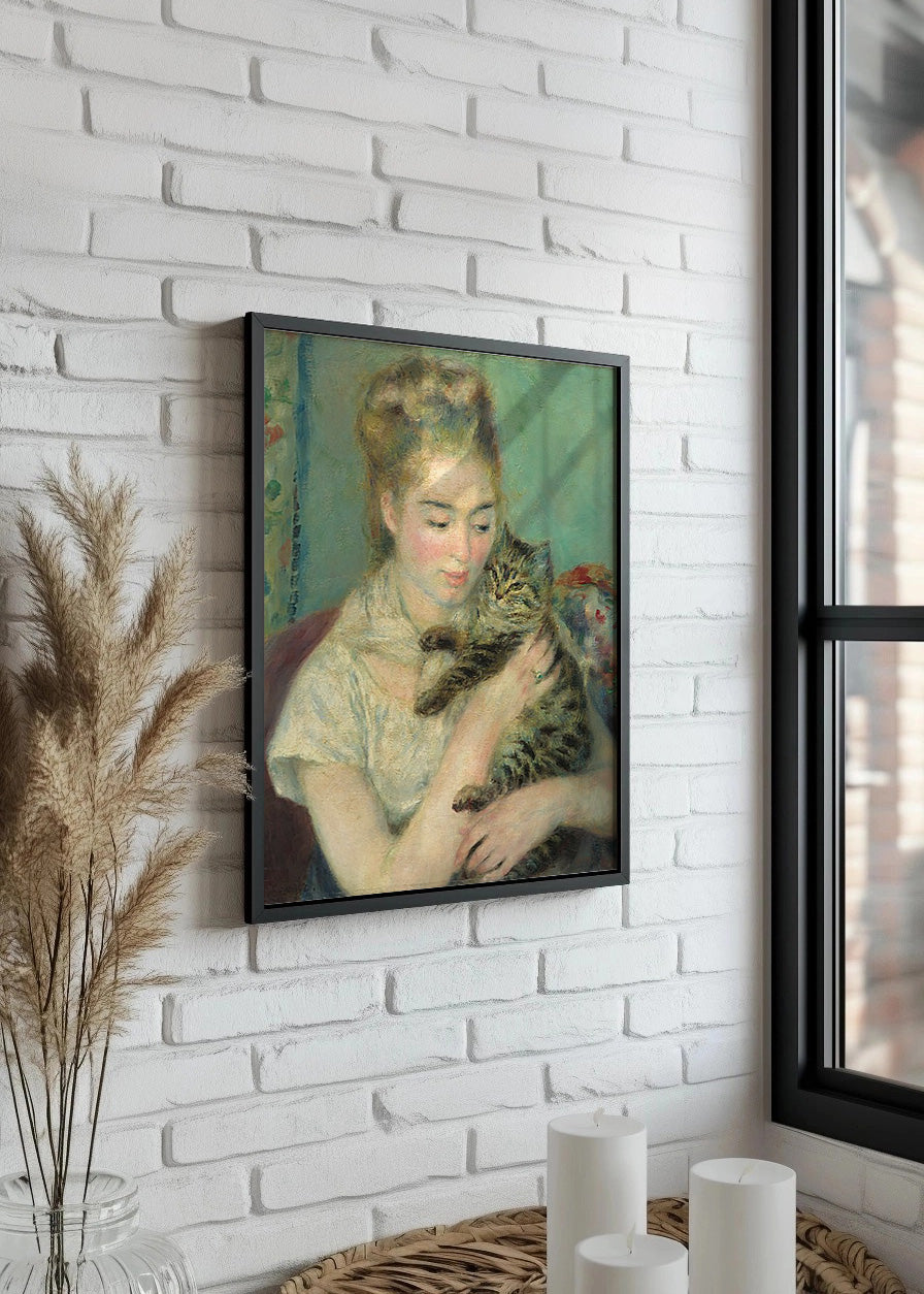 Cuadro ​Mujer con un gato (Renoir)