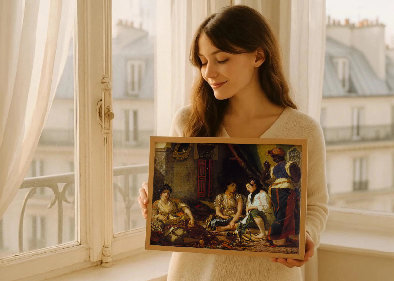 Cuadro ​Mujeres de Argel en su apartamento (Eugene Delacroix)