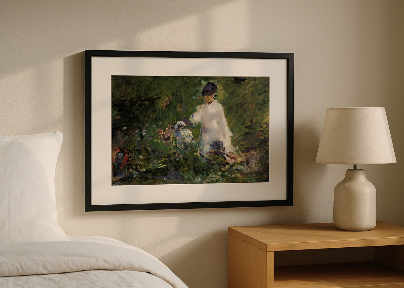 Cuadro ​Mujer joven entre las flores (Edouard Manet)