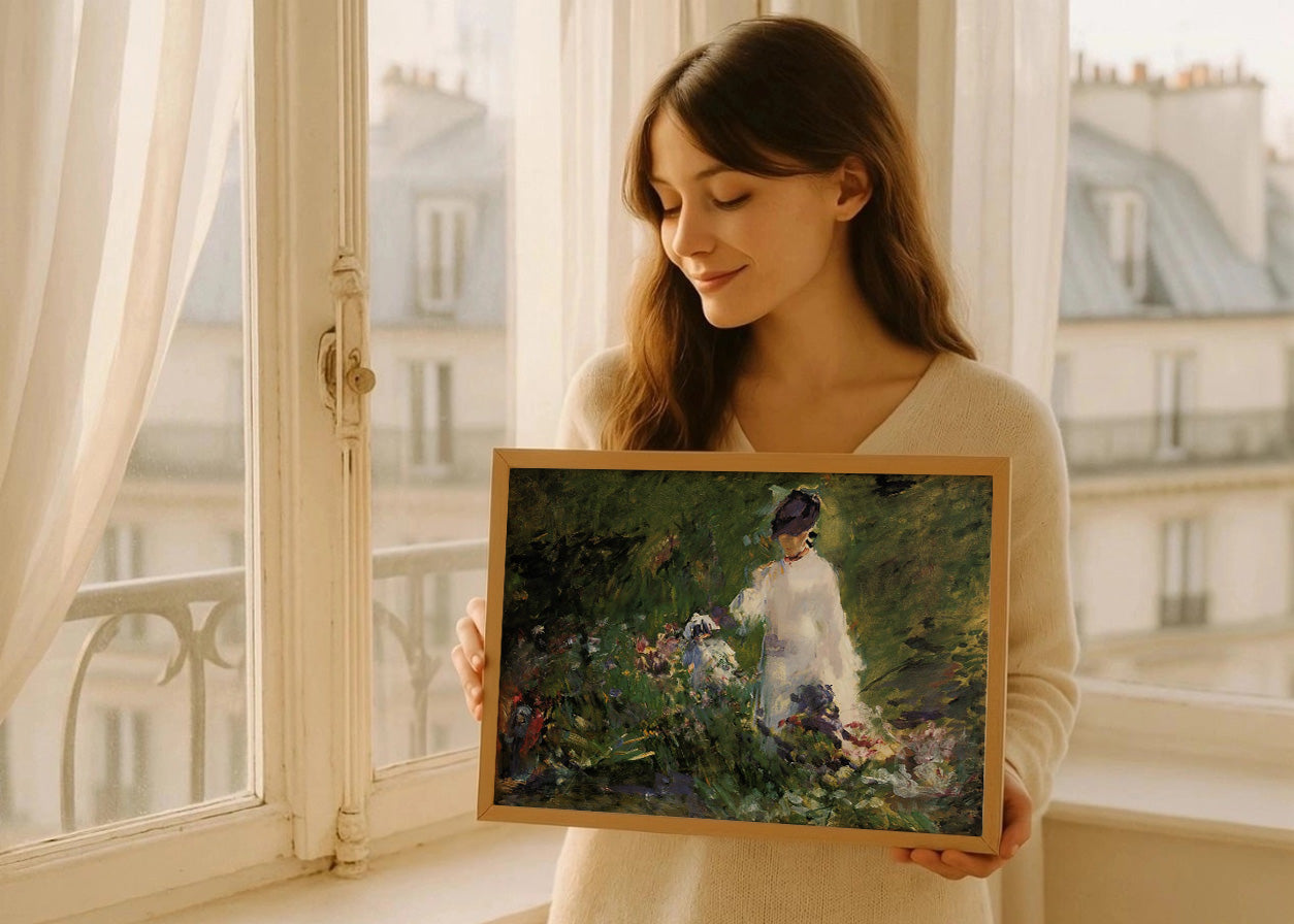 Cuadro ​Mujer joven entre las flores (Edouard Manet)
