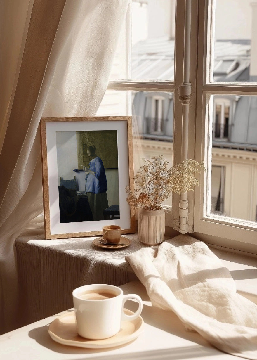 Cuadro ​Mujer leyendo una carta (Johannes Vermeer)