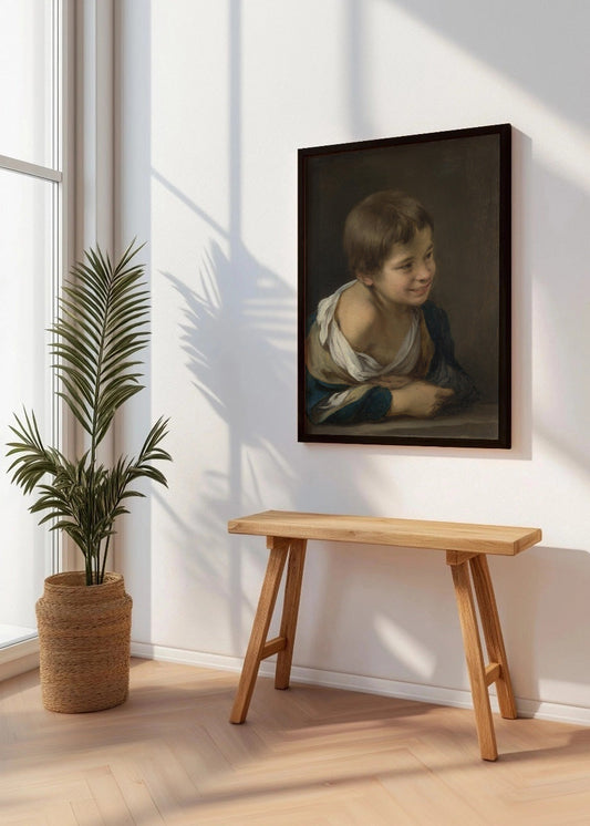 Cuadro Murillo Niño riendo asomado a la ventana