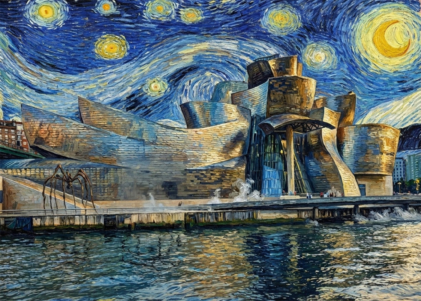 Cuadro Museo Guggenheim - Noche Estrellada