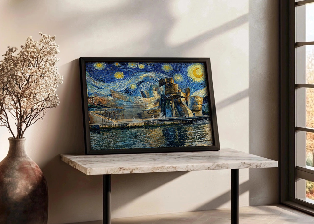 Guggenheim Museum - Starry Night Wall Art ➤ Art with a twist 👌